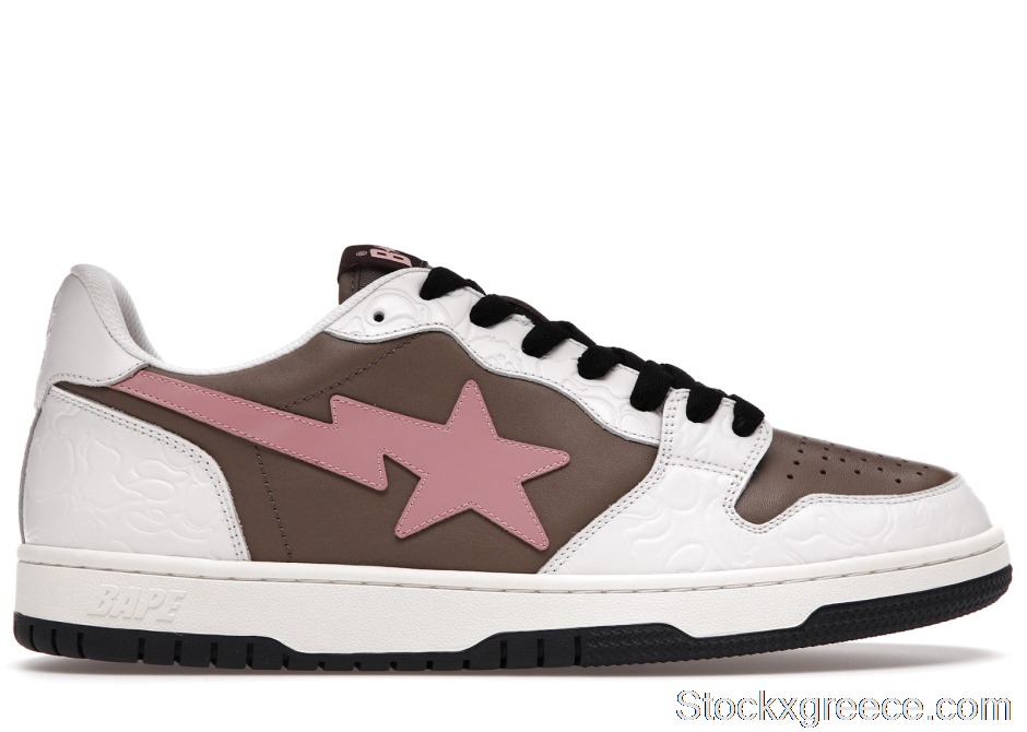 Outlet A Bathing Ape Bape Court Sta Brown Pink
