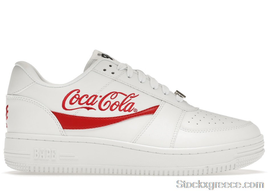 Outlet A Bathing Ape Bape Sta Low Coca-Cola White