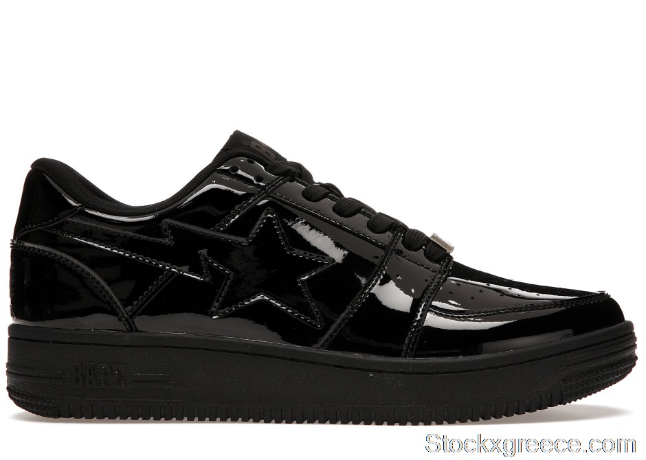 Outlet A Bathing Ape Bape Sta Low Patent Black