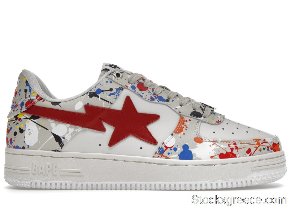 Outlet A Bathing Ape Bape Sta Paint Beige