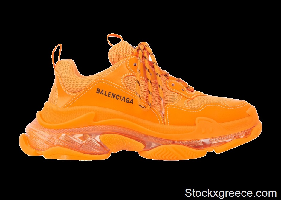 Outlet Balenciaga Triple S Clear Sole Orange (W) 544351W2GA17510