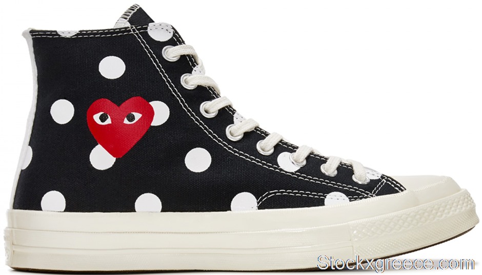 Outlet Converse Chuck Taylor All-Star 70 Hi Comme des Garcons PLAY Polka Dot Black 157250C
