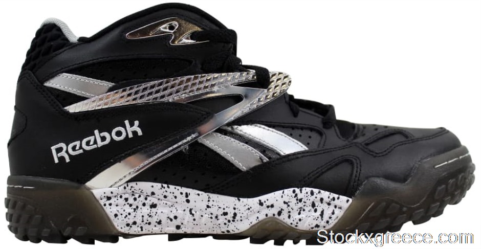 Outlet Reebok Scrimmage Mid Black/Pure Silver-White V56036
